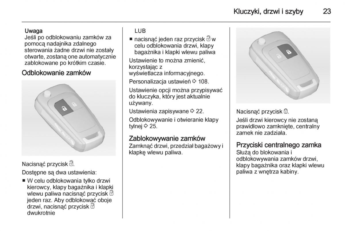 Opel Adam instrukcja obslugi / page 25