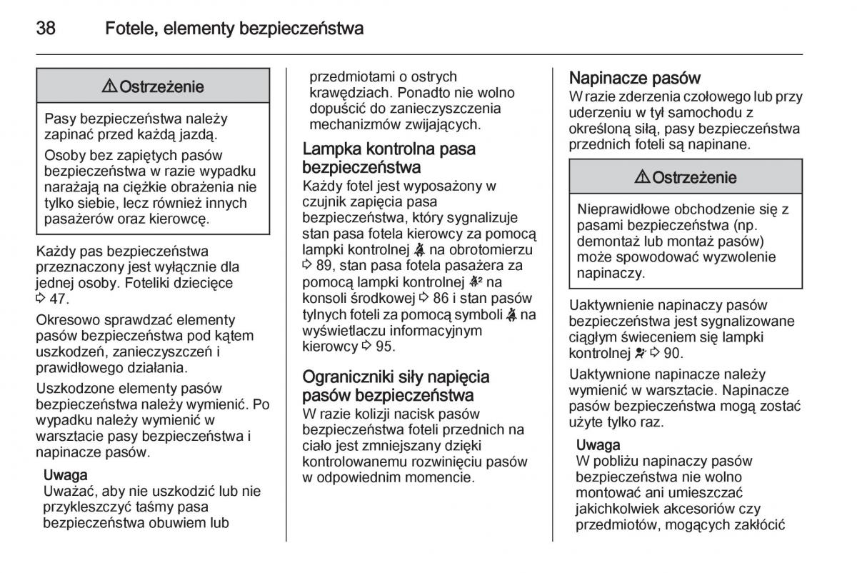 Opel Adam instrukcja obslugi / page 40