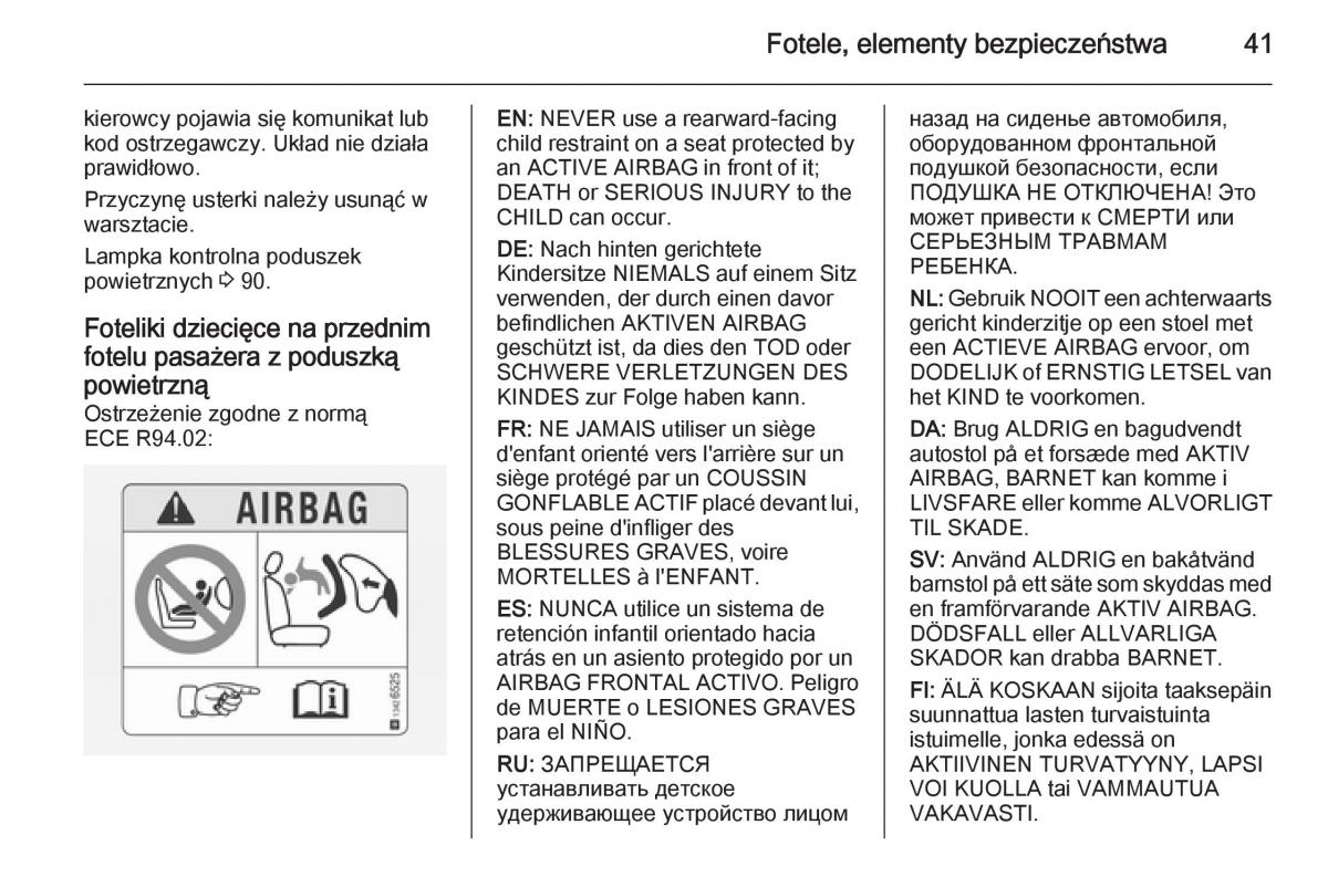 Opel Adam instrukcja obslugi / page 43