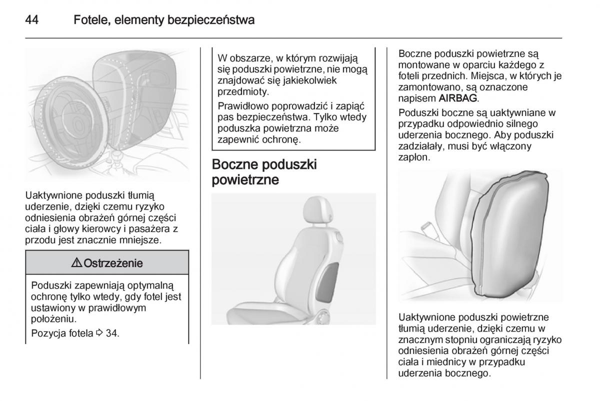 Opel Adam instrukcja obslugi / page 46