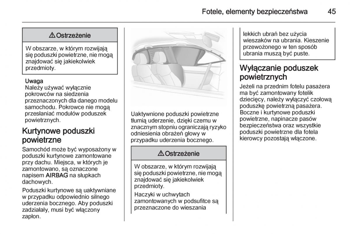 Opel Adam instrukcja obslugi / page 47