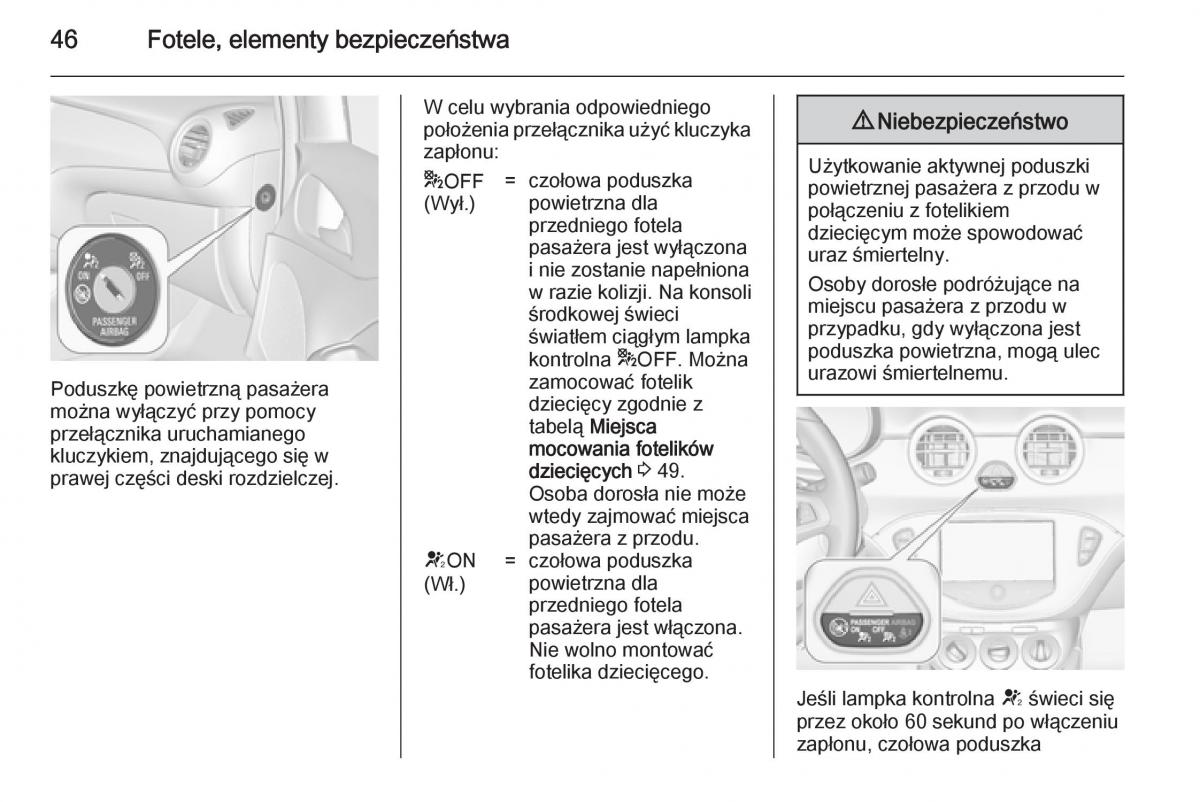 Opel Adam instrukcja obslugi / page 48