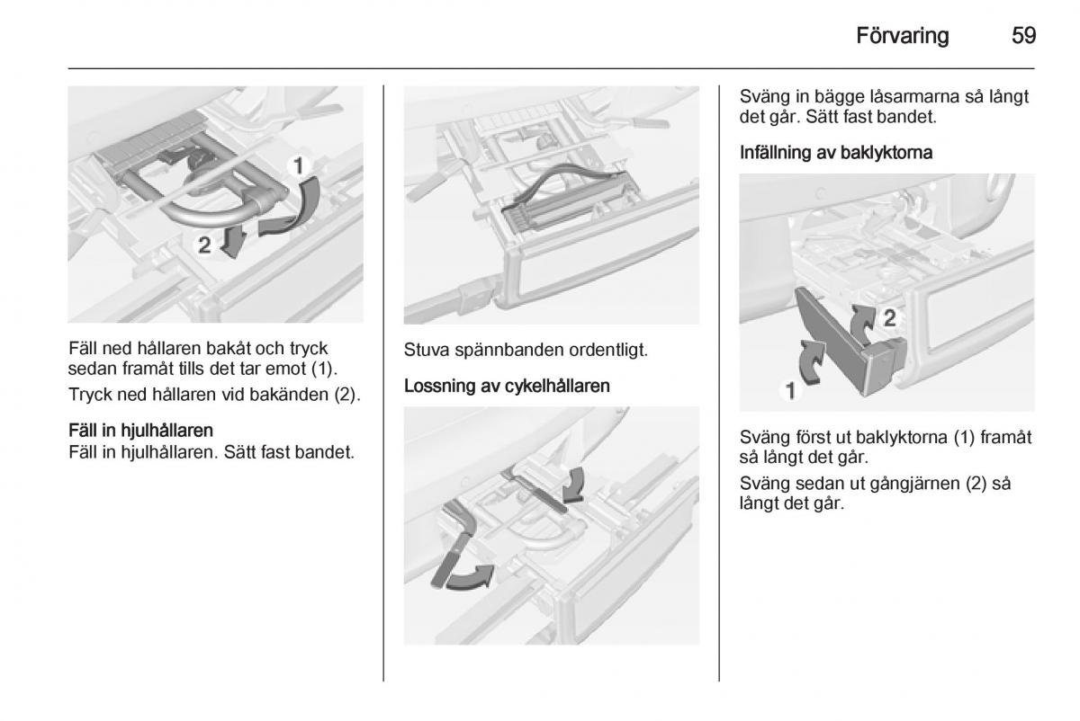 Opel Adam instruktionsbok / page 61