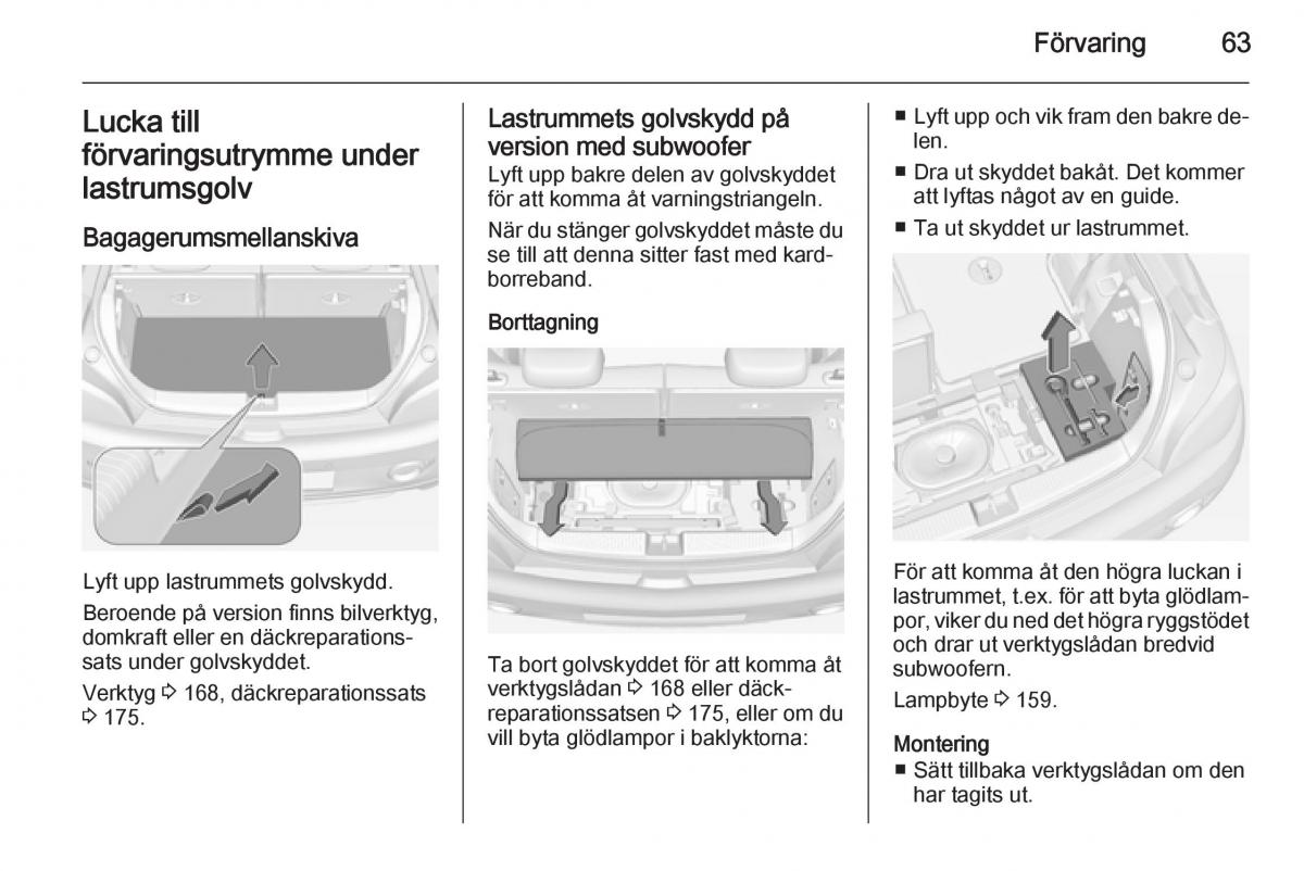 Opel Adam instruktionsbok / page 65