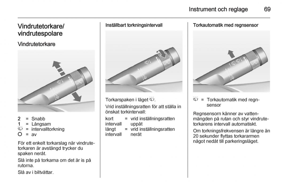 Opel Adam instruktionsbok / page 71