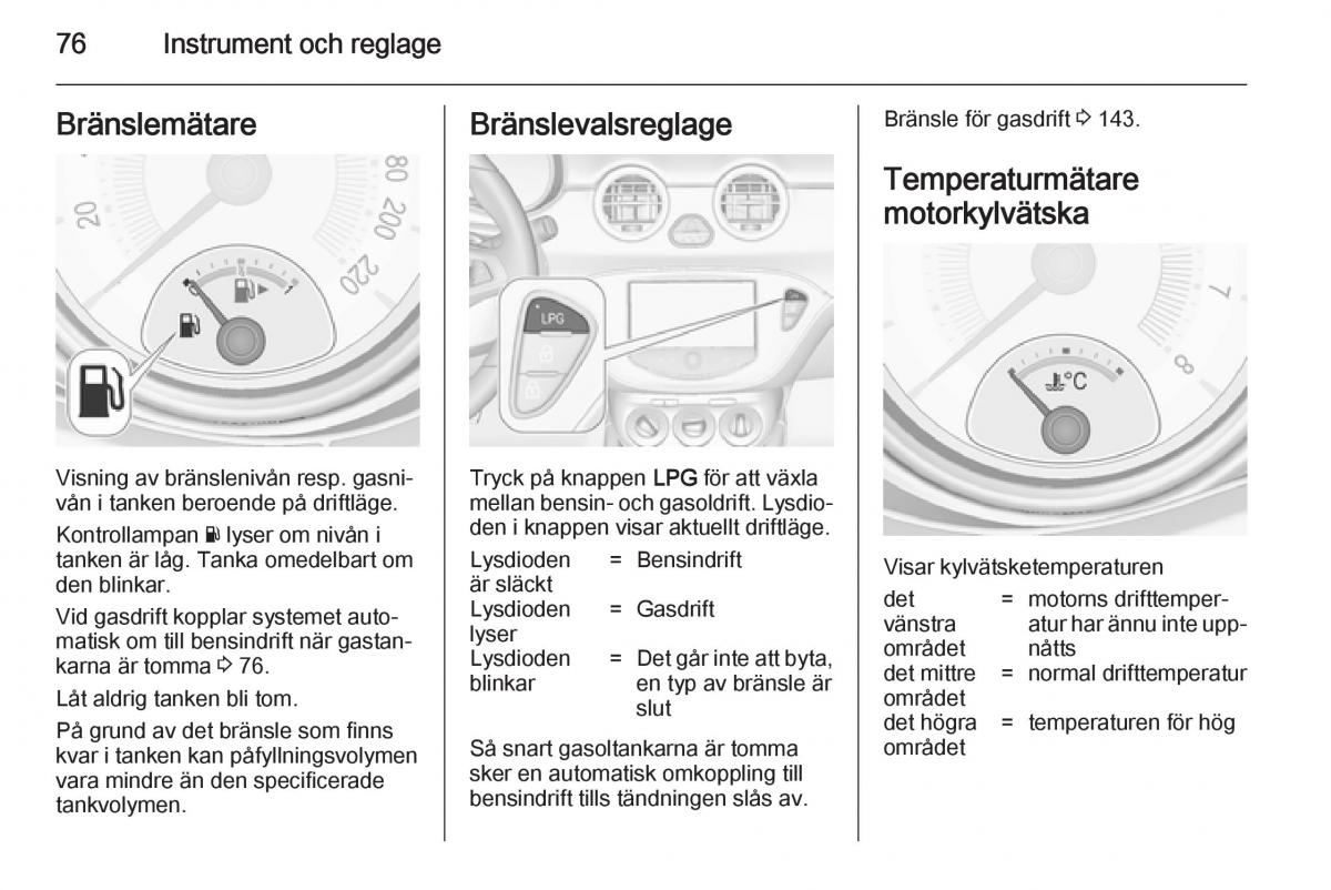 Opel Adam instruktionsbok / page 78