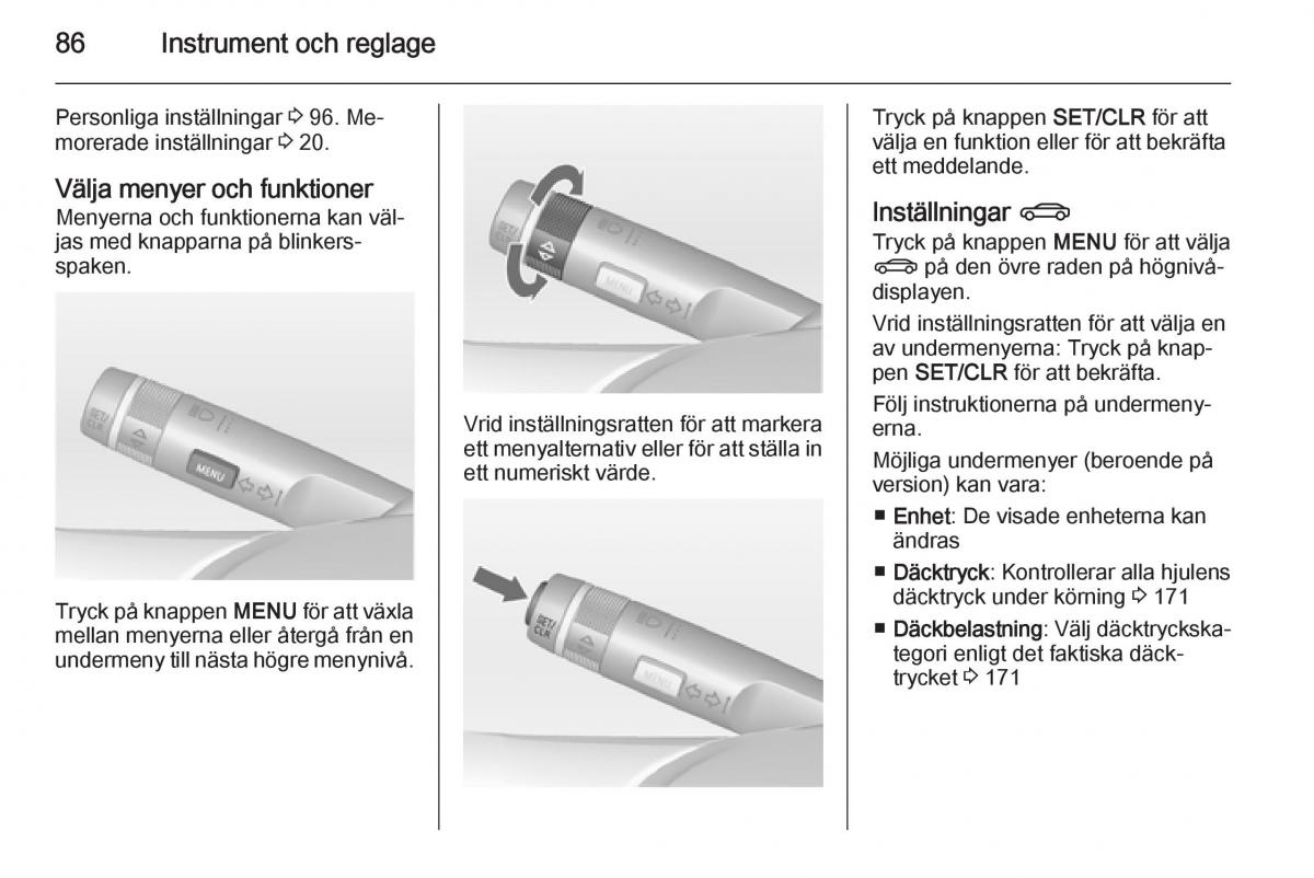 Opel Adam instruktionsbok / page 88