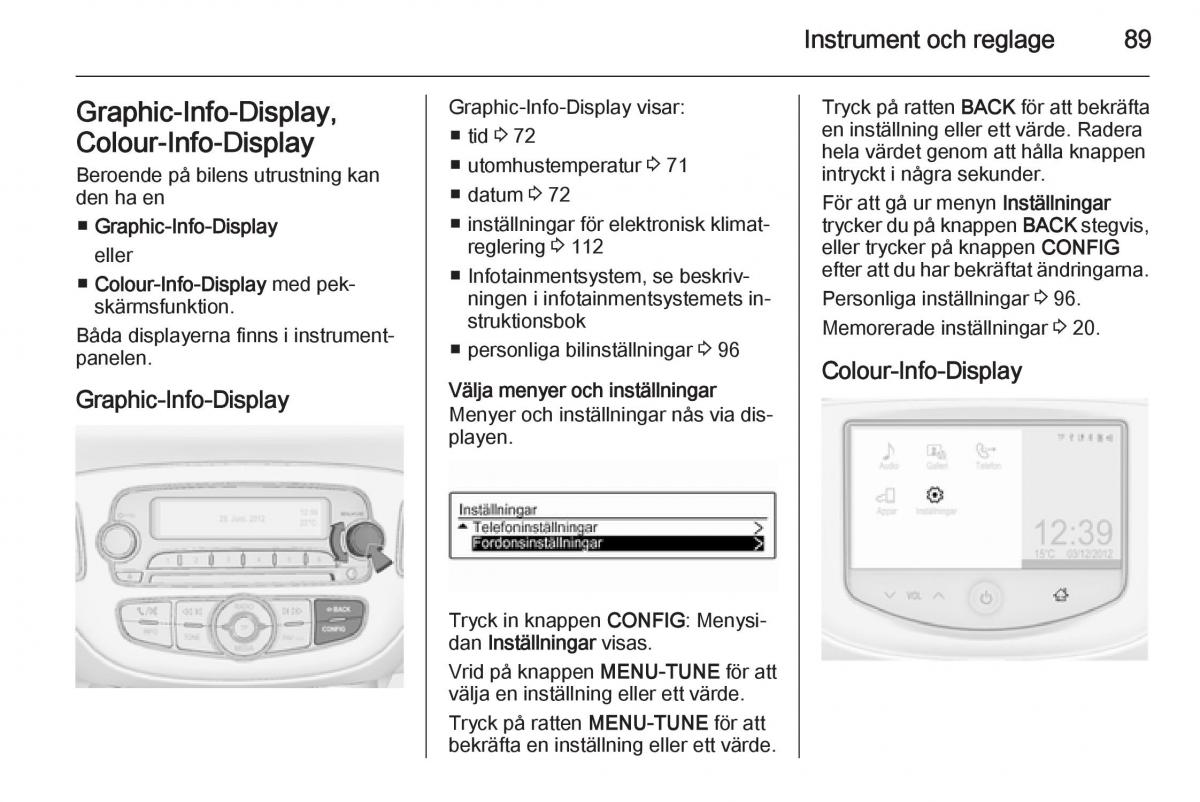 Opel Adam instruktionsbok / page 91