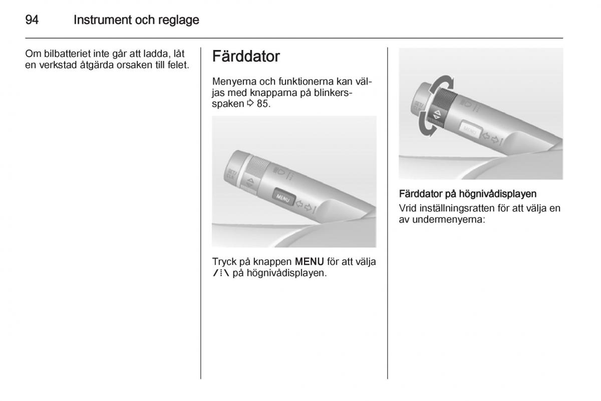 Opel Adam instruktionsbok / page 96