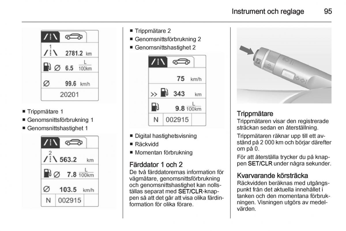 Opel Adam instruktionsbok / page 97