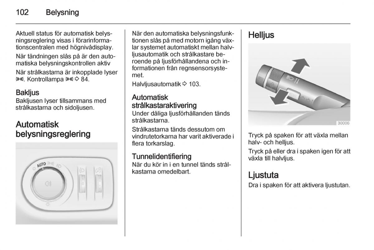 Opel Adam instruktionsbok / page 104