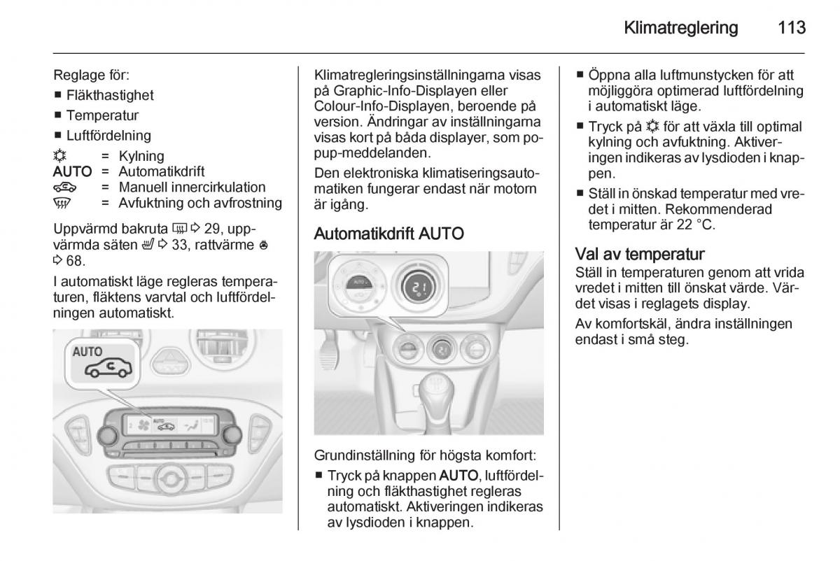 Opel Adam instruktionsbok / page 115