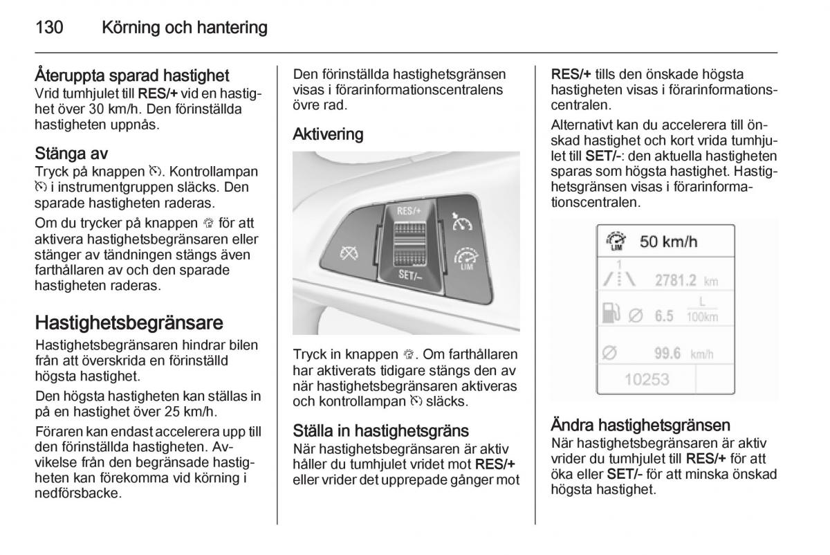 Opel Adam instruktionsbok / page 132