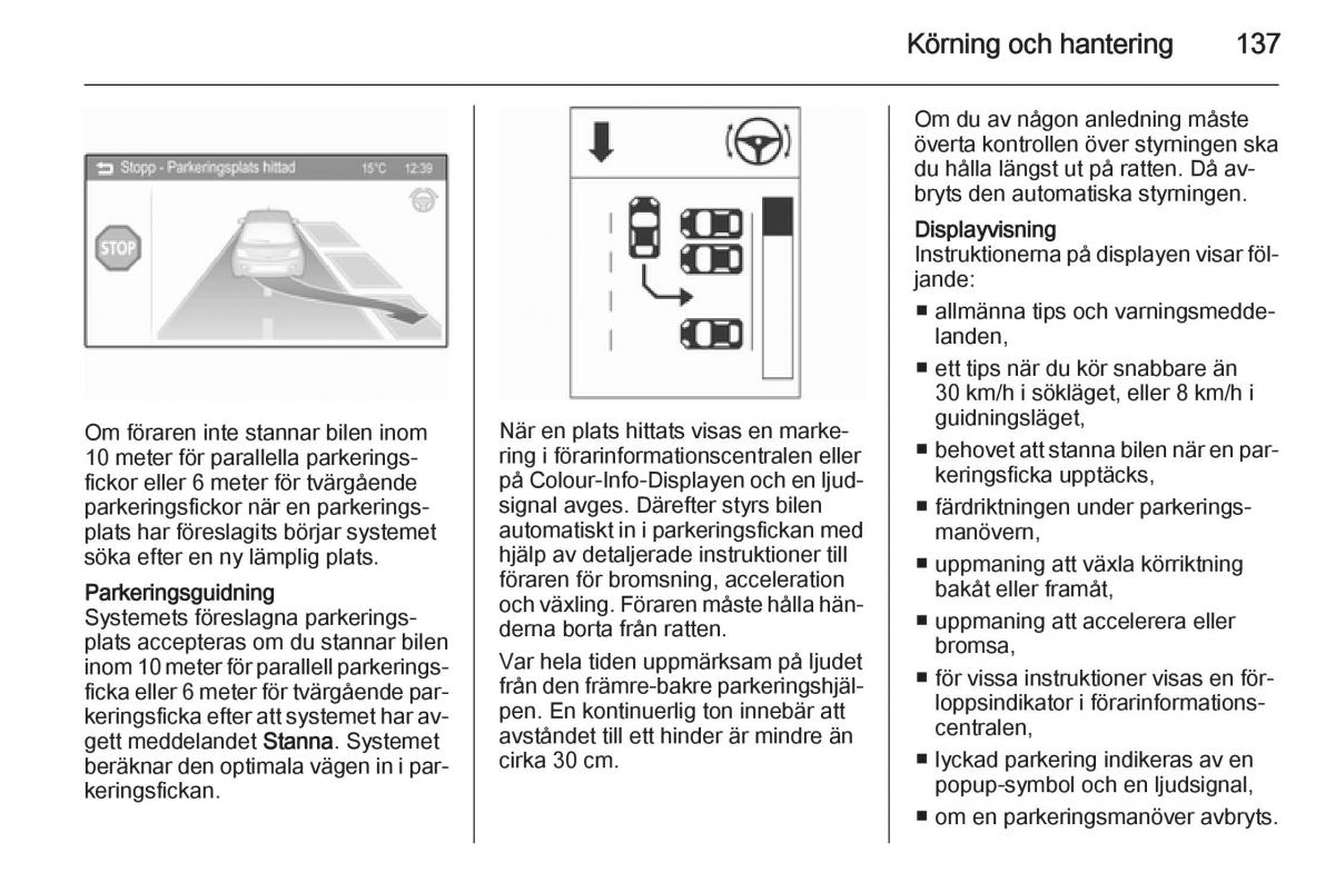 Opel Adam instruktionsbok / page 139