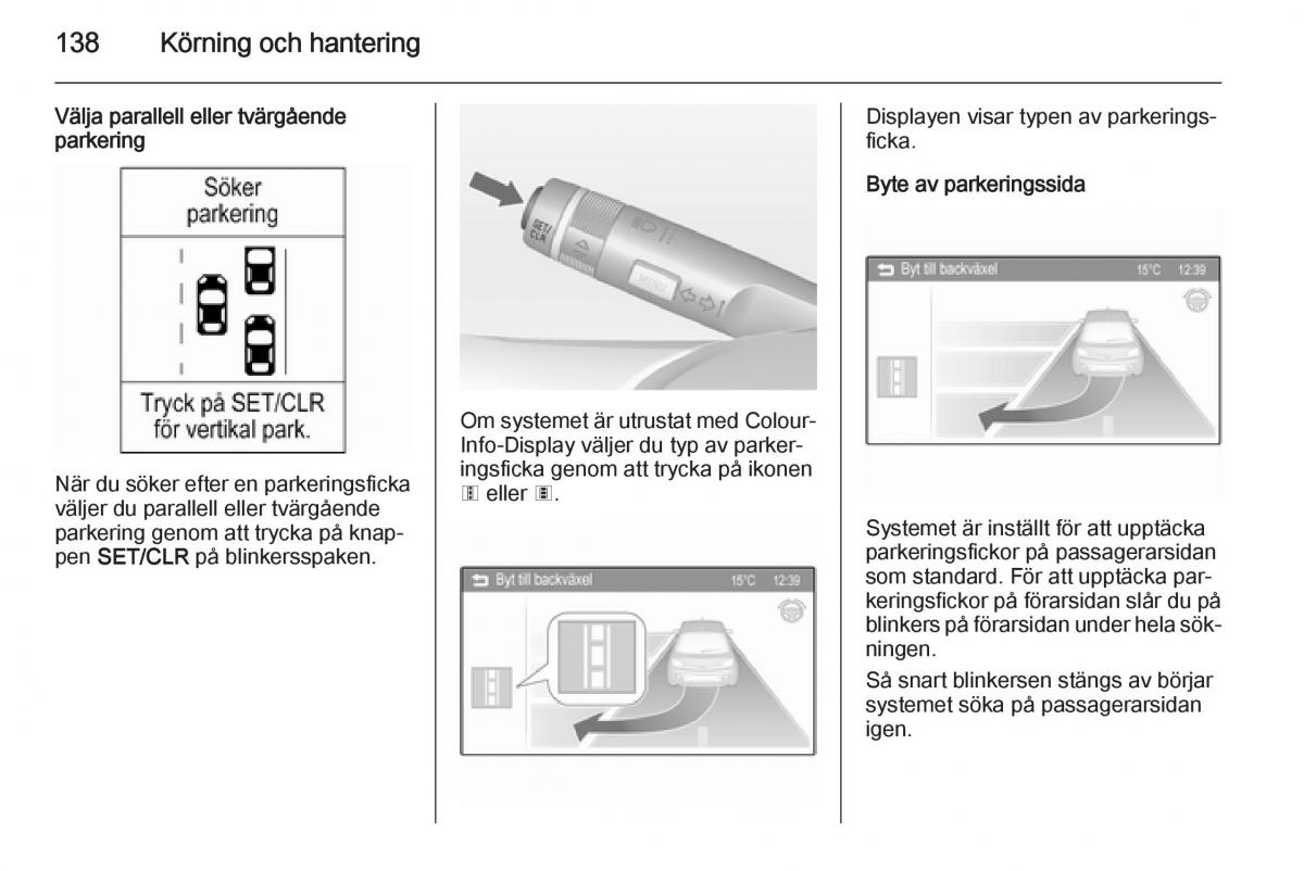 Opel Adam instruktionsbok / page 140