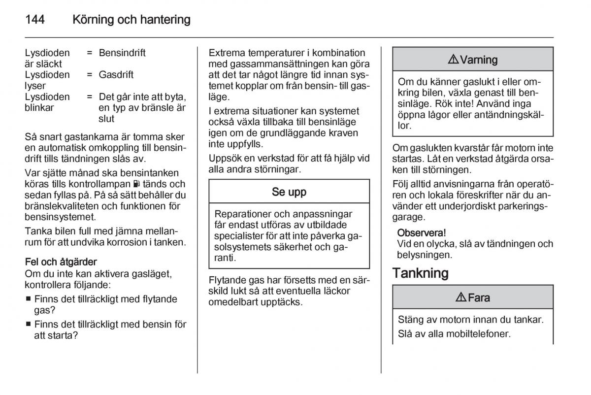 Opel Adam instruktionsbok / page 146