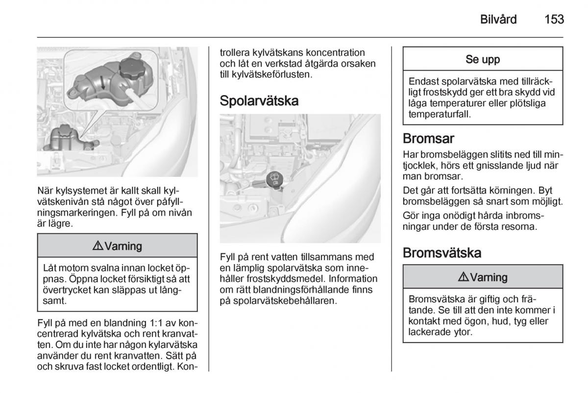 Opel Adam instruktionsbok / page 155