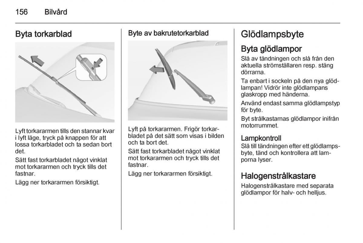 Opel Adam instruktionsbok / page 158