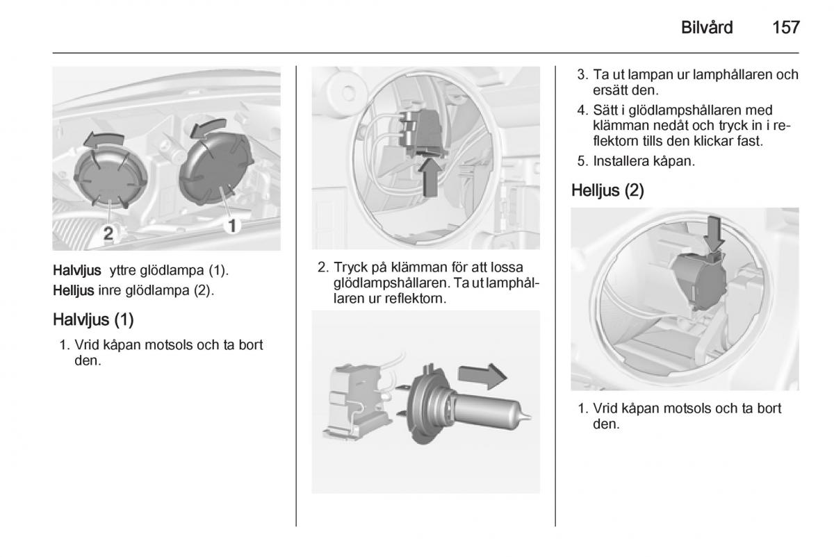 Opel Adam instruktionsbok / page 159