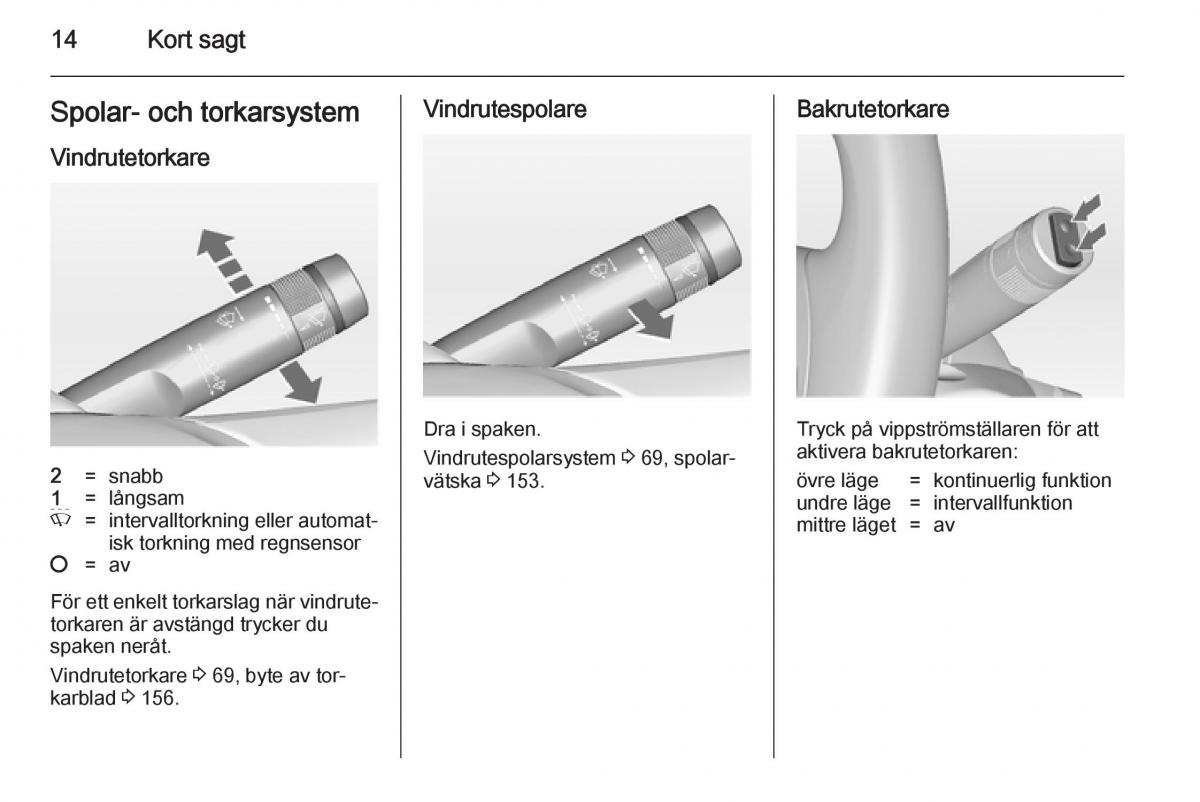 Opel Adam instruktionsbok / page 16