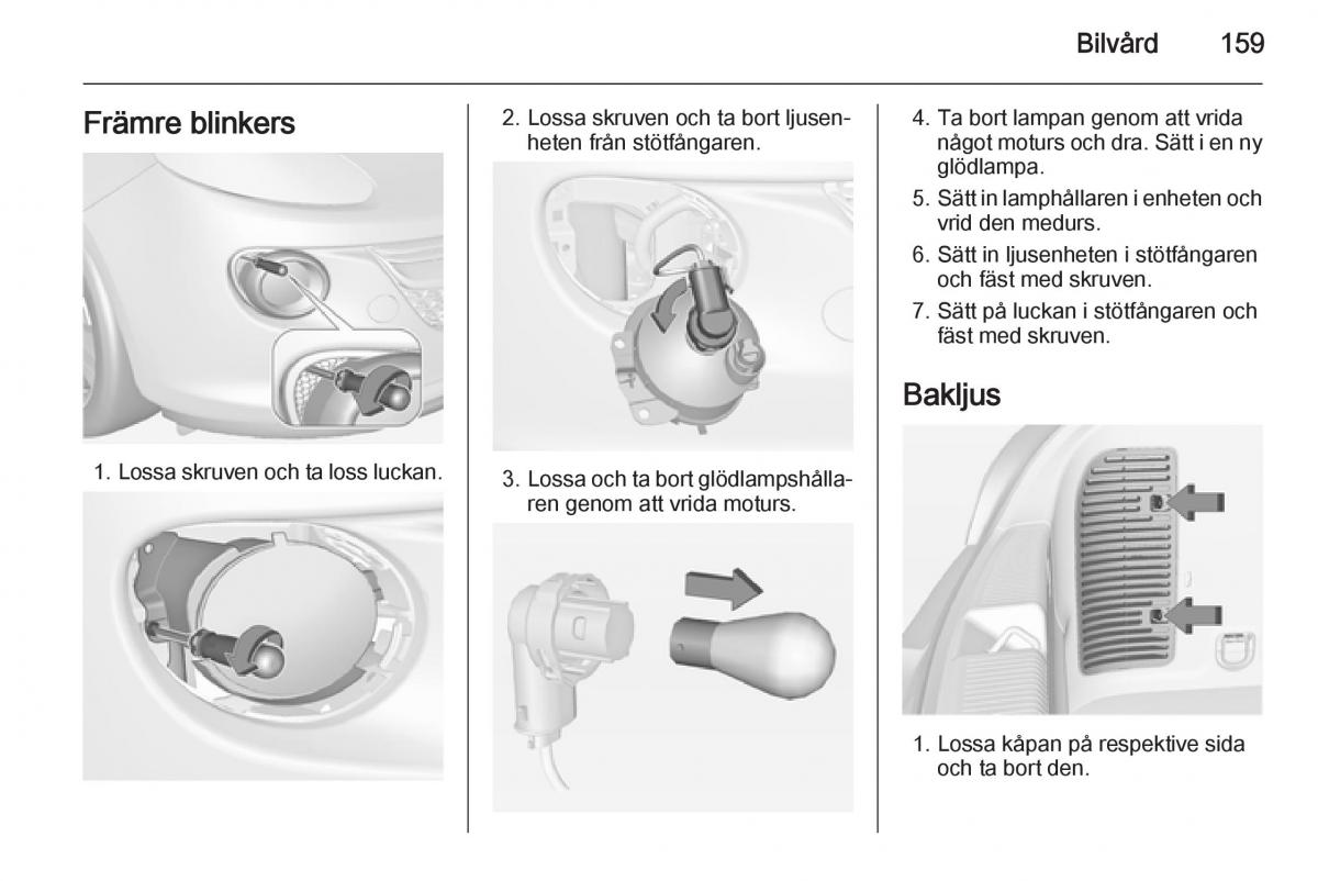 Opel Adam instruktionsbok / page 161