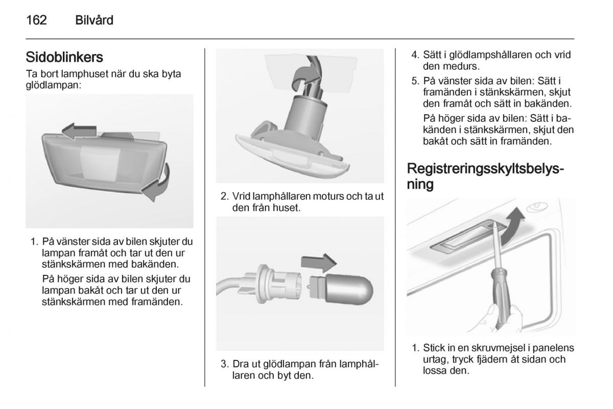 Opel Adam instruktionsbok / page 164