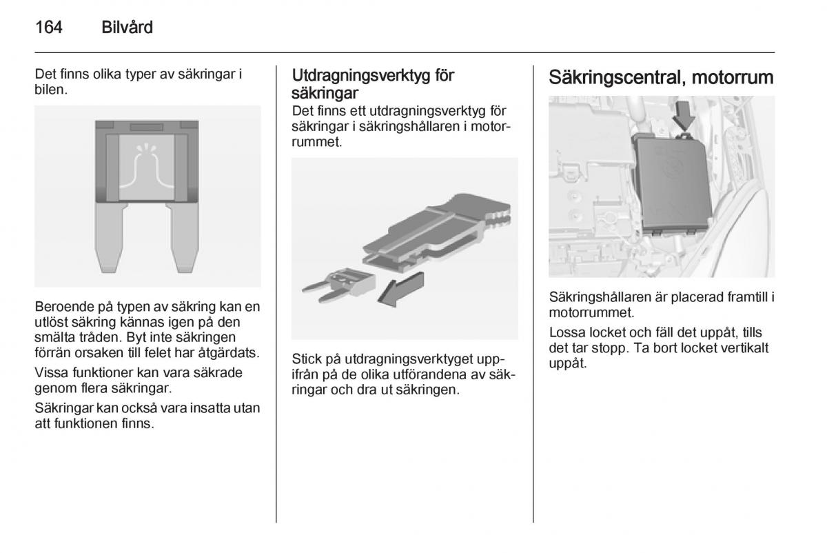 Opel Adam instruktionsbok / page 166