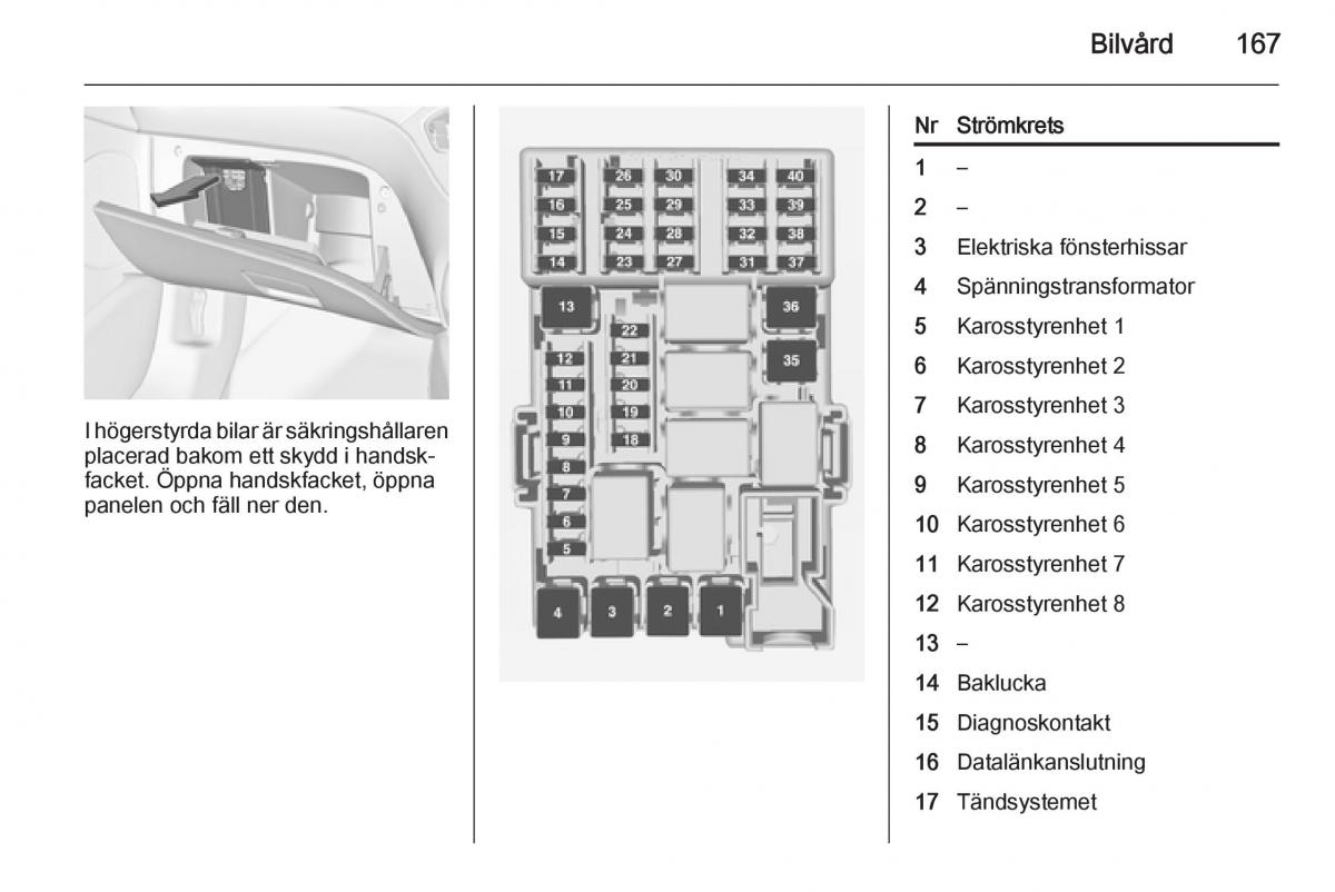 Opel Adam instruktionsbok / page 169