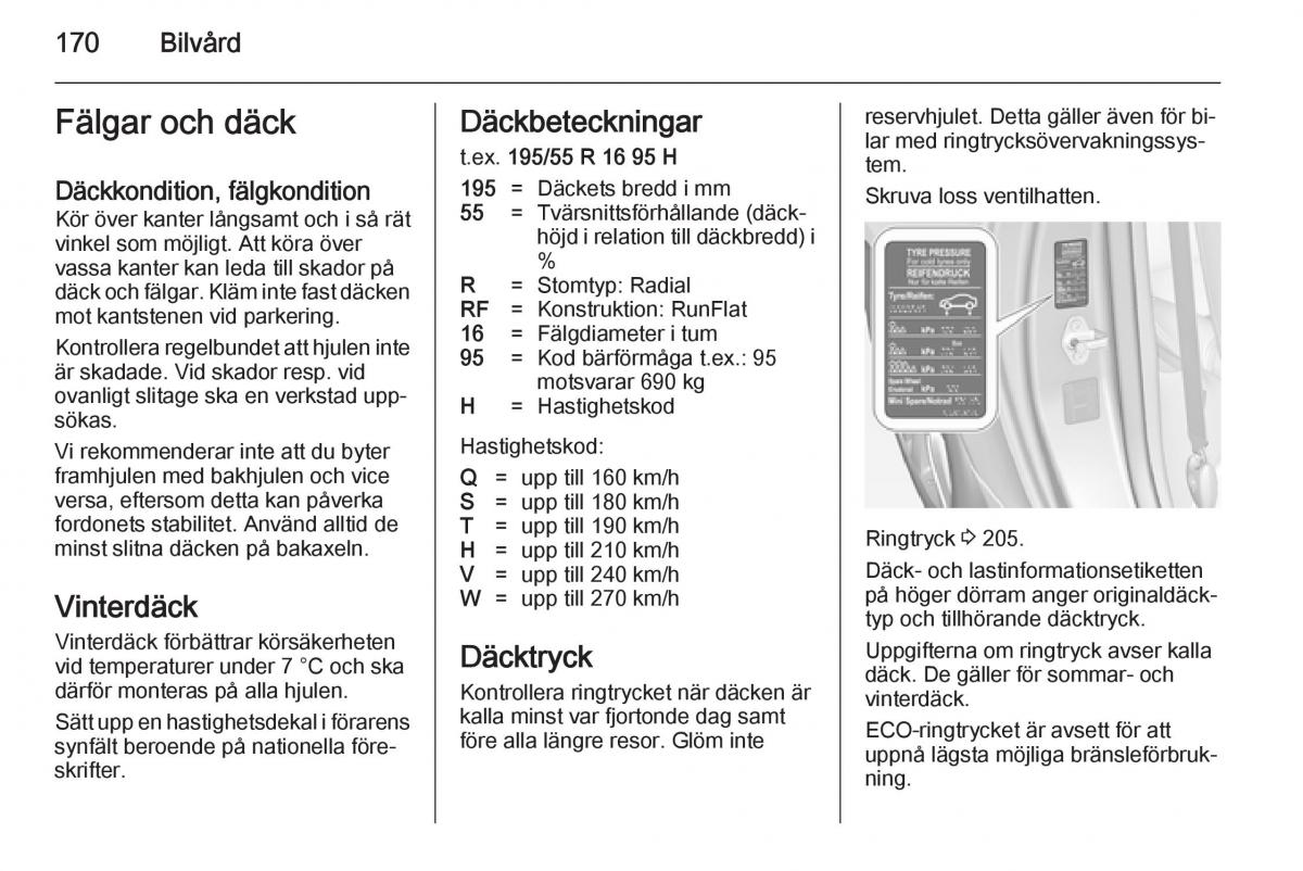 Opel Adam instruktionsbok / page 172