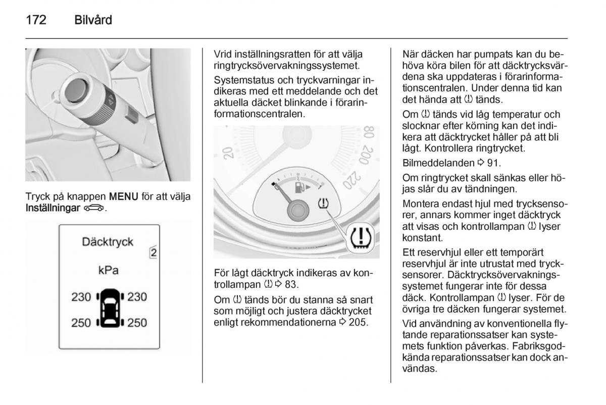 Opel Adam instruktionsbok / page 174