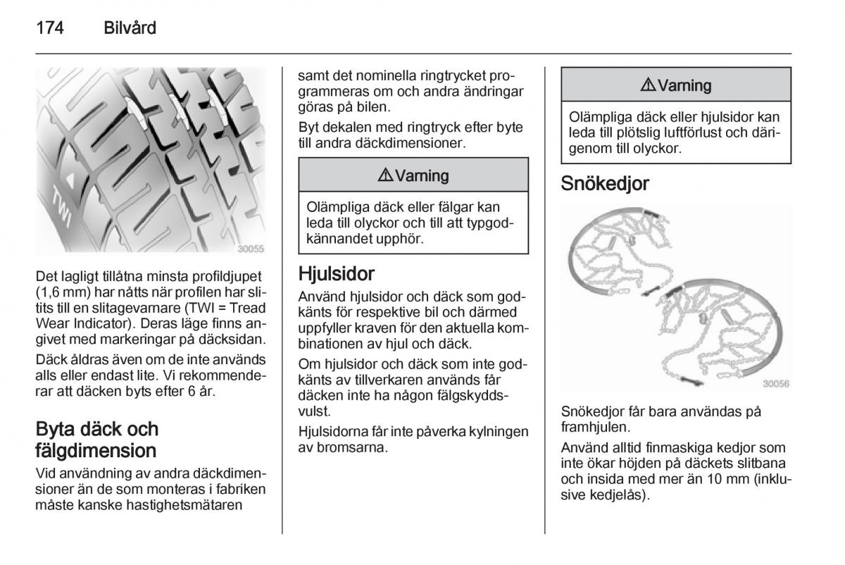 Opel Adam instruktionsbok / page 176