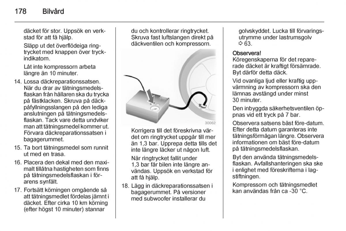 Opel Adam instruktionsbok / page 180