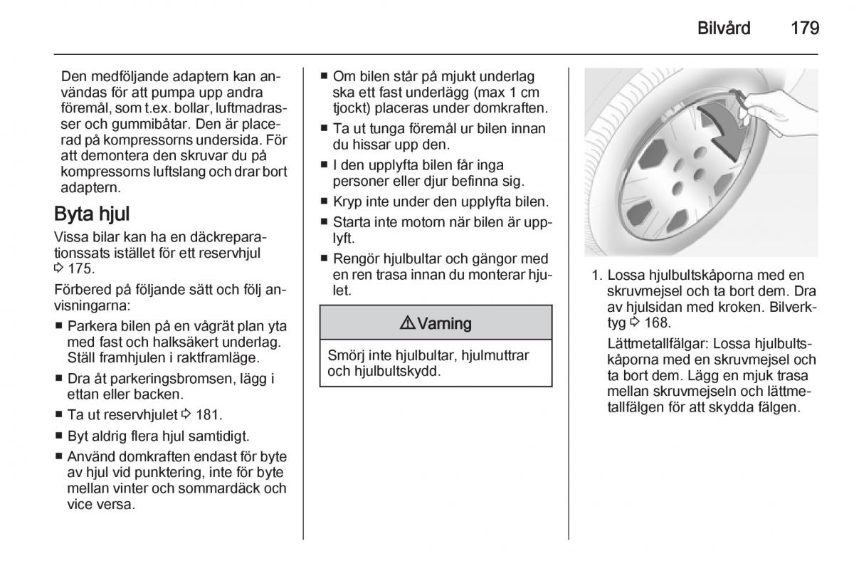 Opel Adam instruktionsbok / page 181