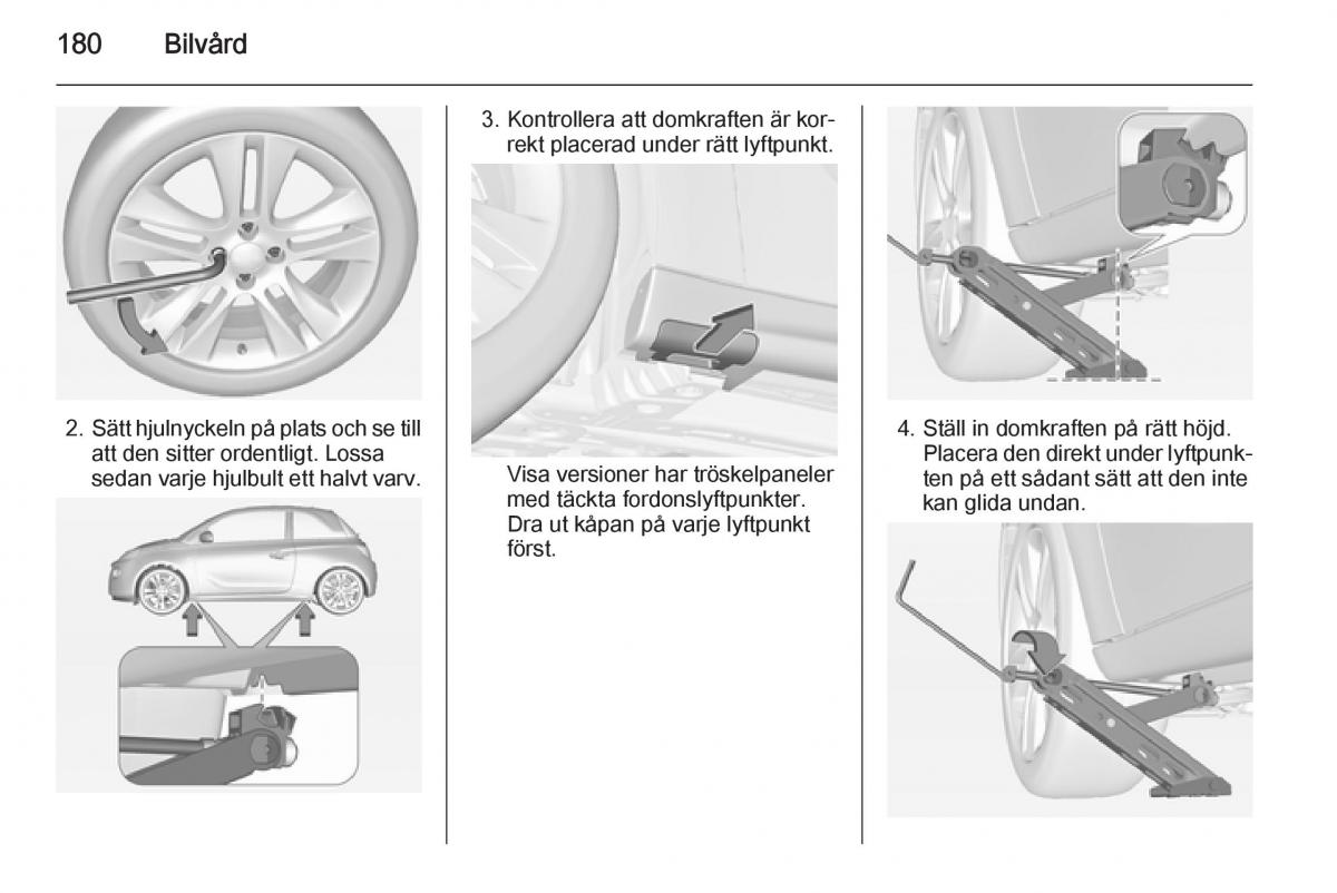 Opel Adam instruktionsbok / page 182