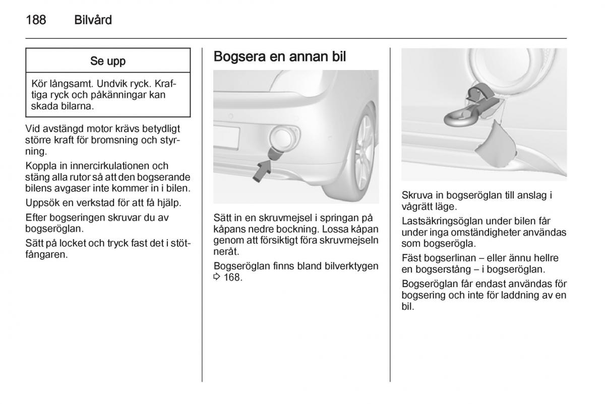 Opel Adam instruktionsbok / page 190