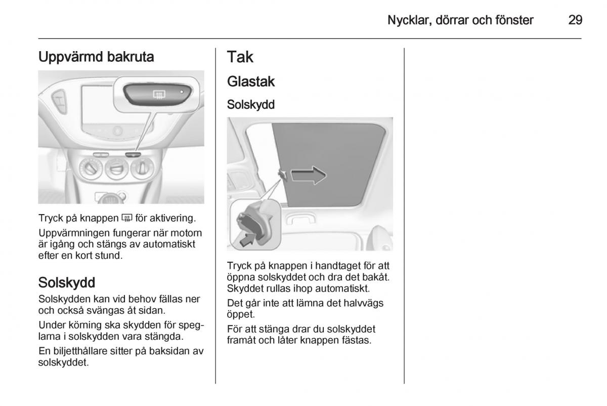 Opel Adam instruktionsbok / page 31