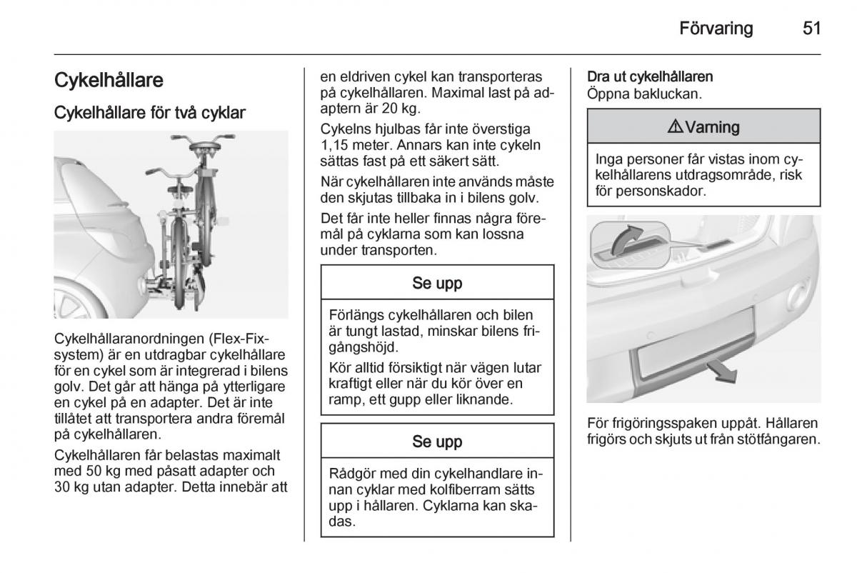 Opel Adam instruktionsbok / page 53