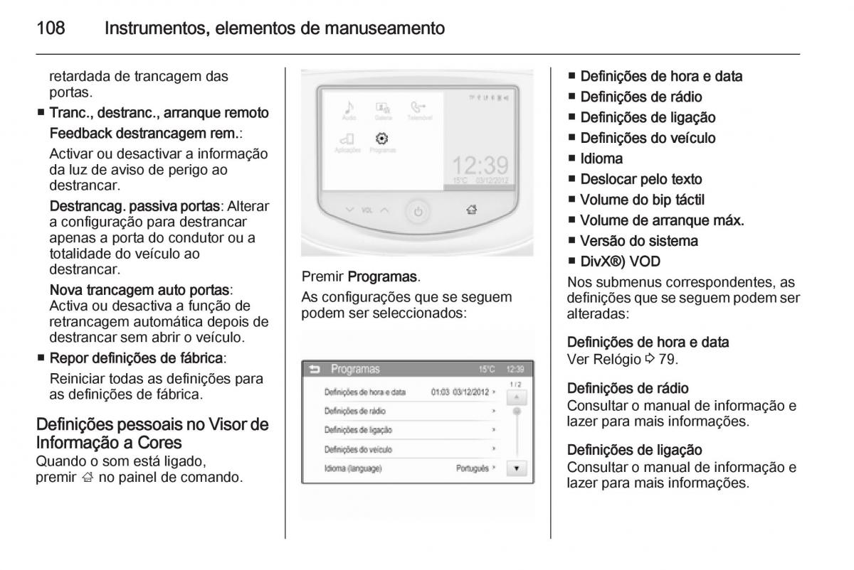 Opel Adam manual del propietario / page 110