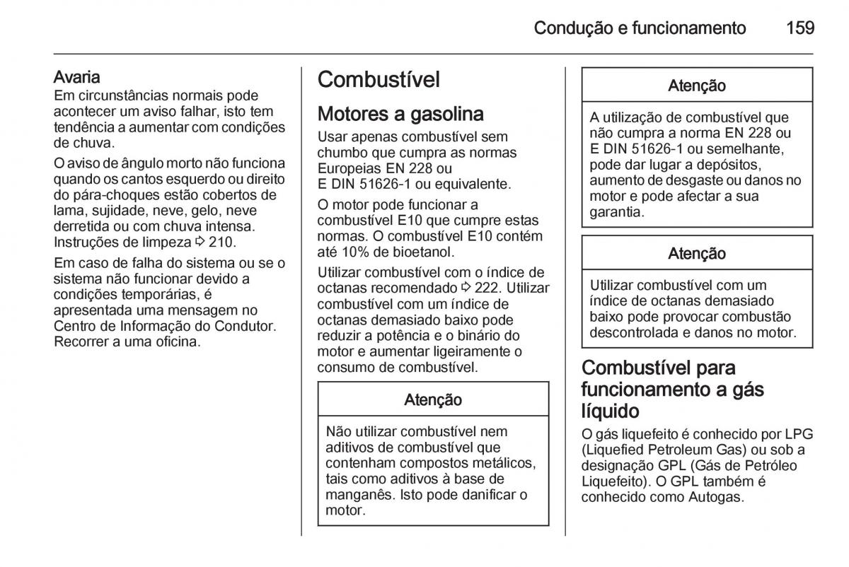 Opel Adam manual del propietario / page 161