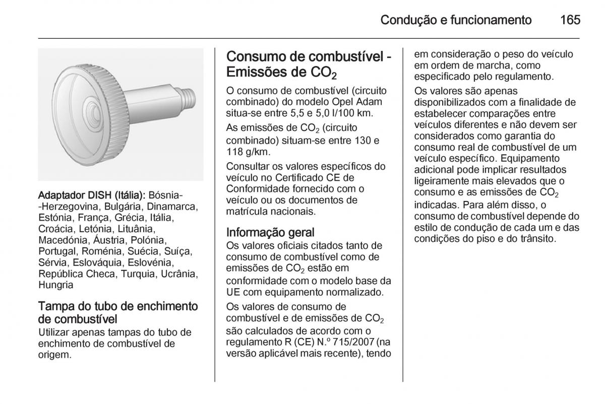 Opel Adam manual del propietario / page 167