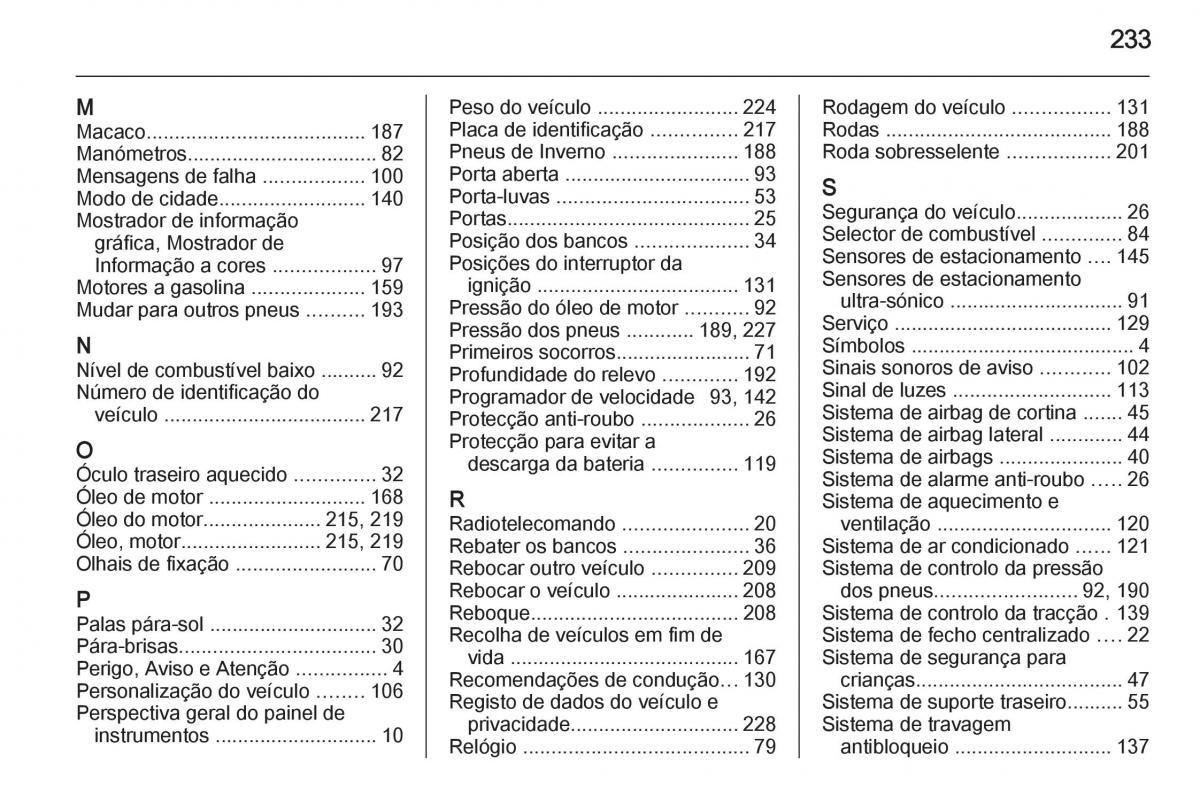 Opel Adam manual del propietario / page 235