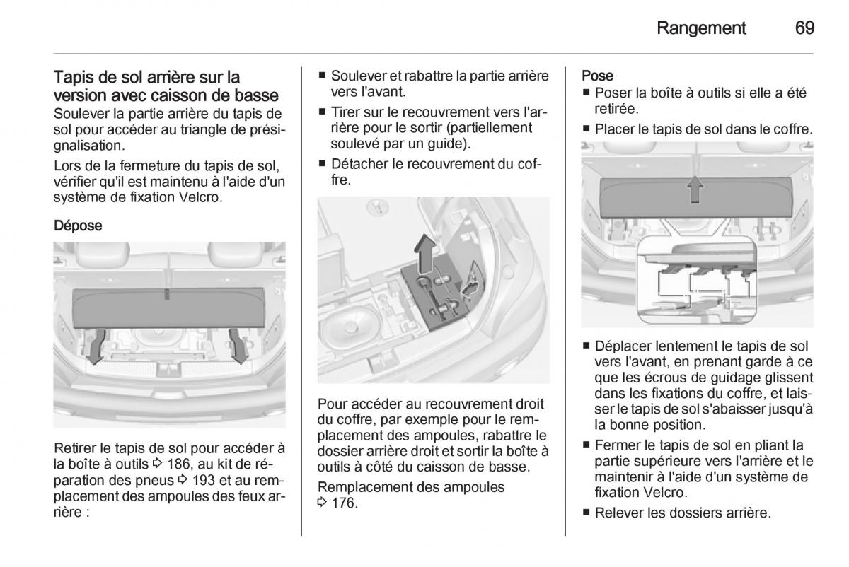 Opel Adam manuel du proprietaire / page 71