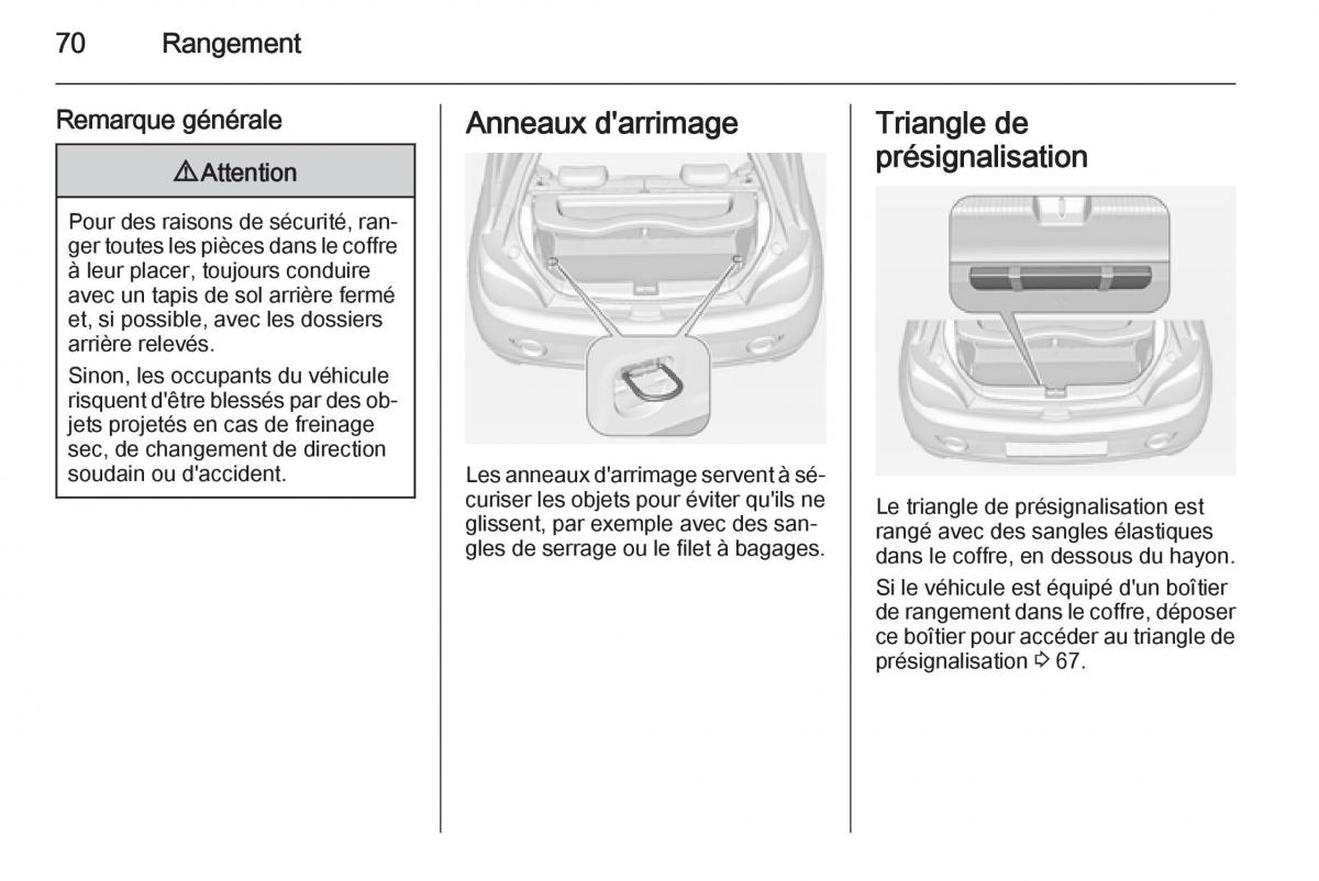 Opel Adam manuel du proprietaire / page 72