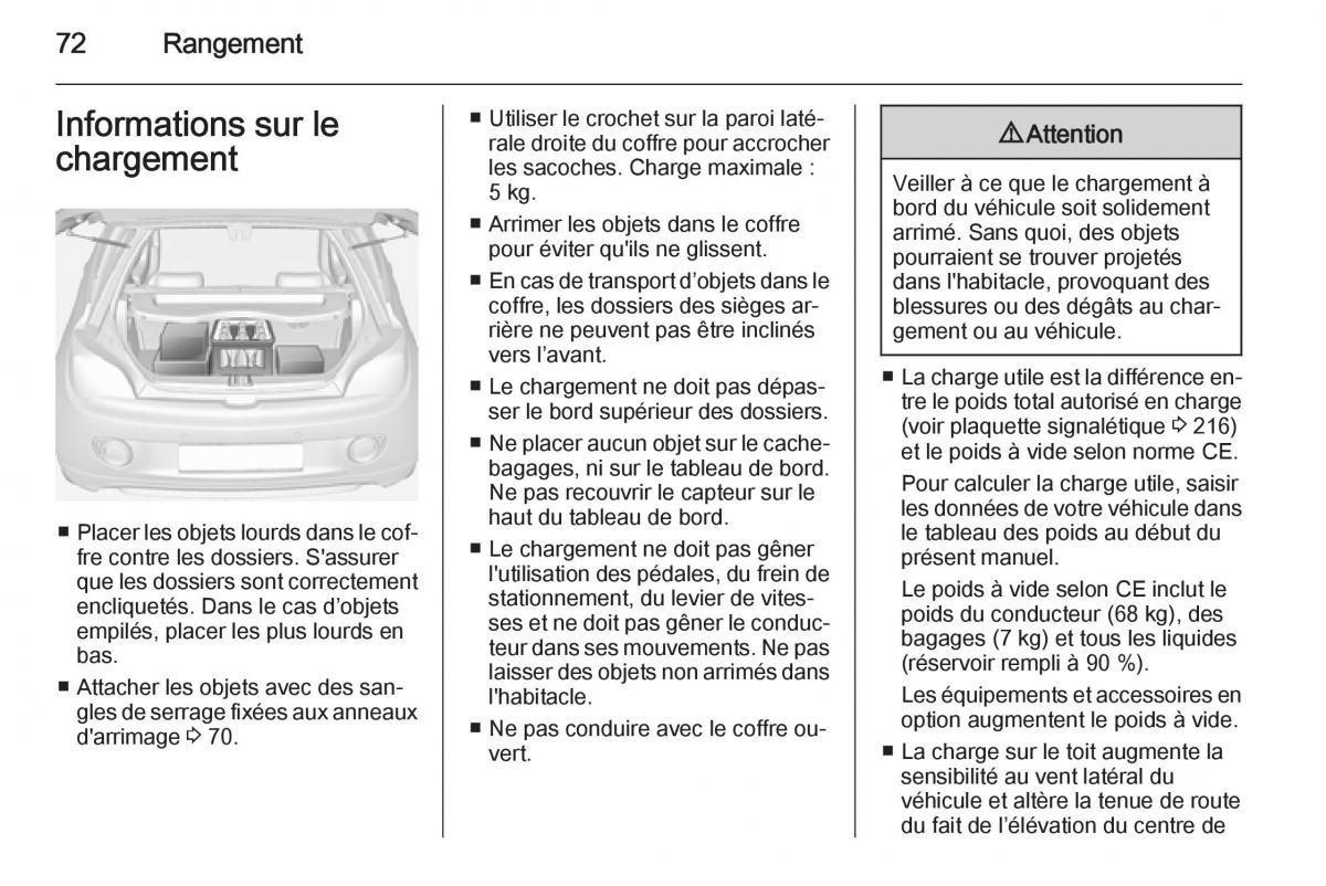 Opel Adam manuel du proprietaire / page 74