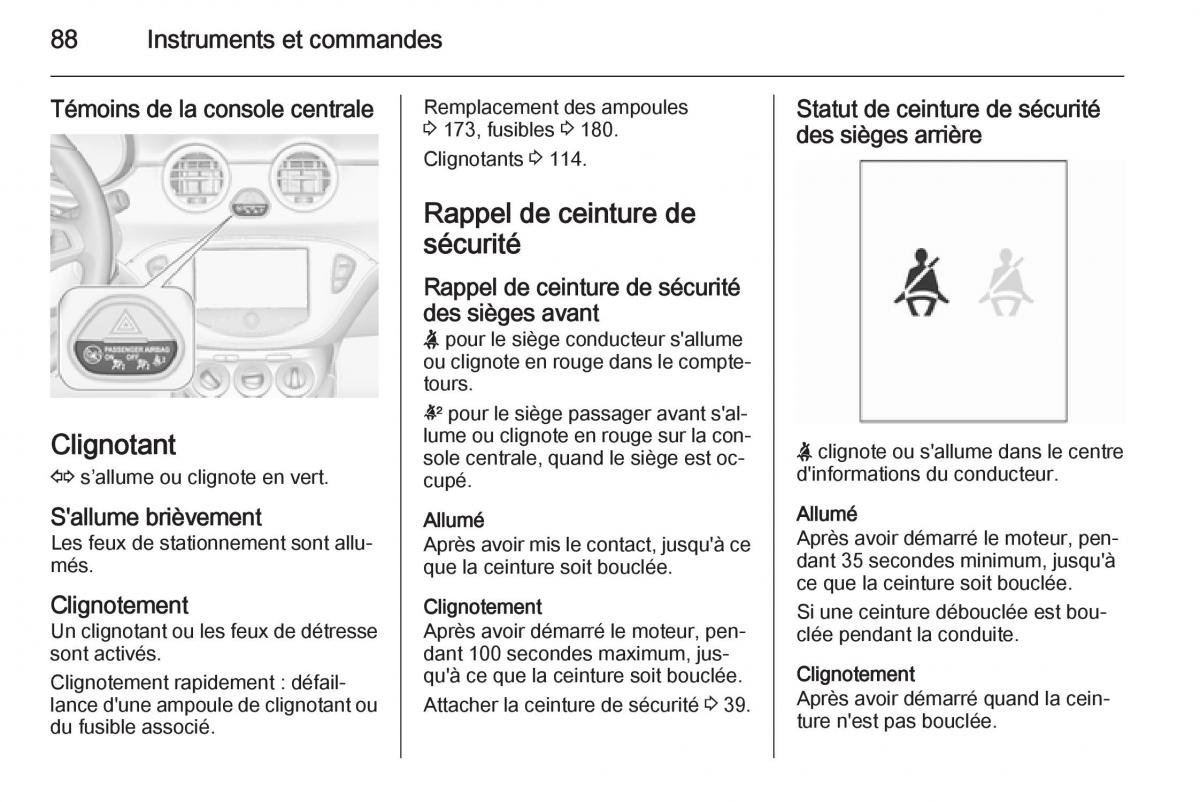 Opel Adam manuel du proprietaire / page 90