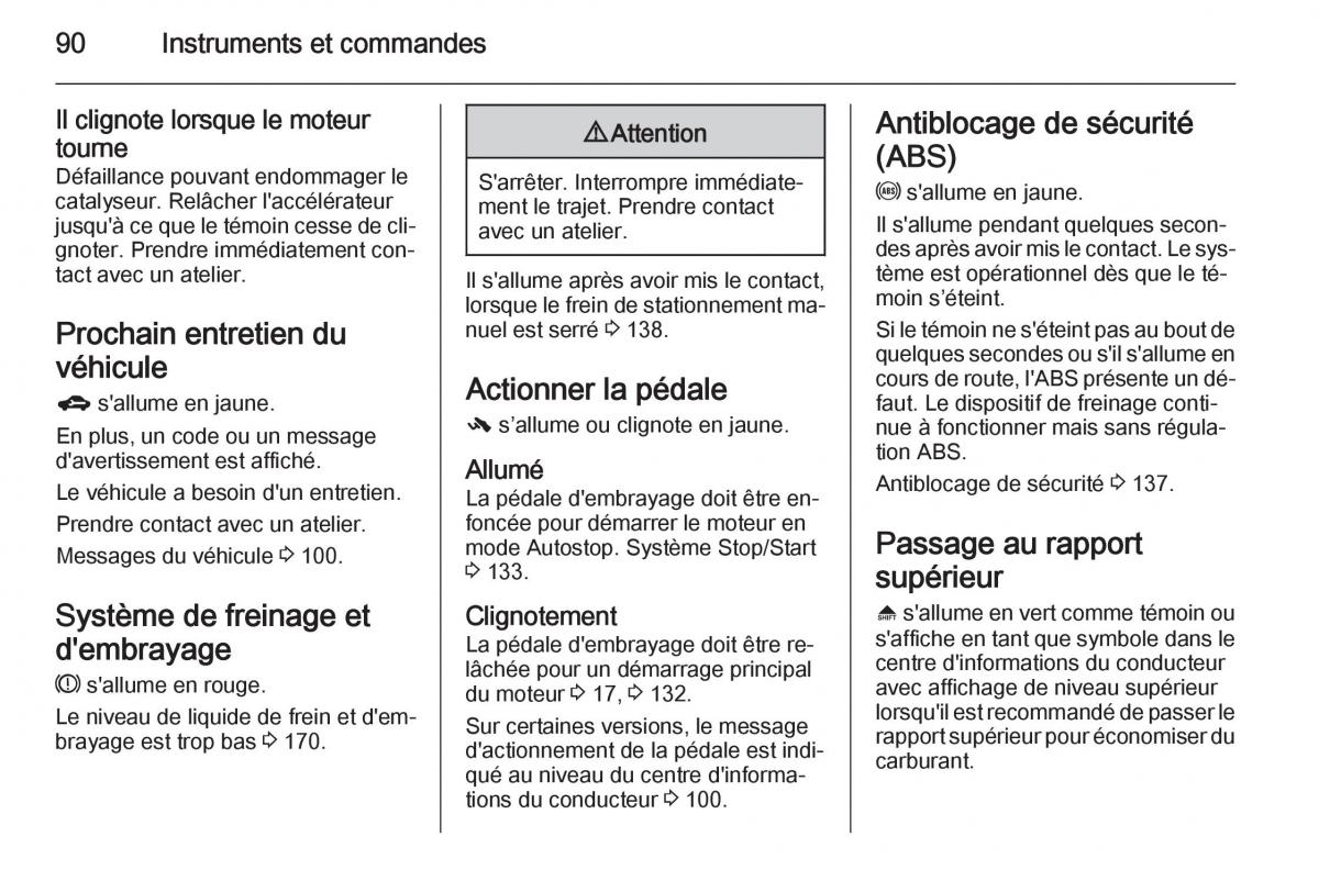 Opel Adam manuel du proprietaire / page 92