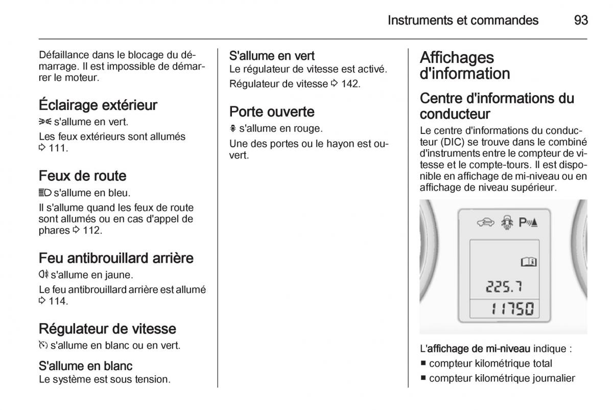 Opel Adam manuel du proprietaire / page 95