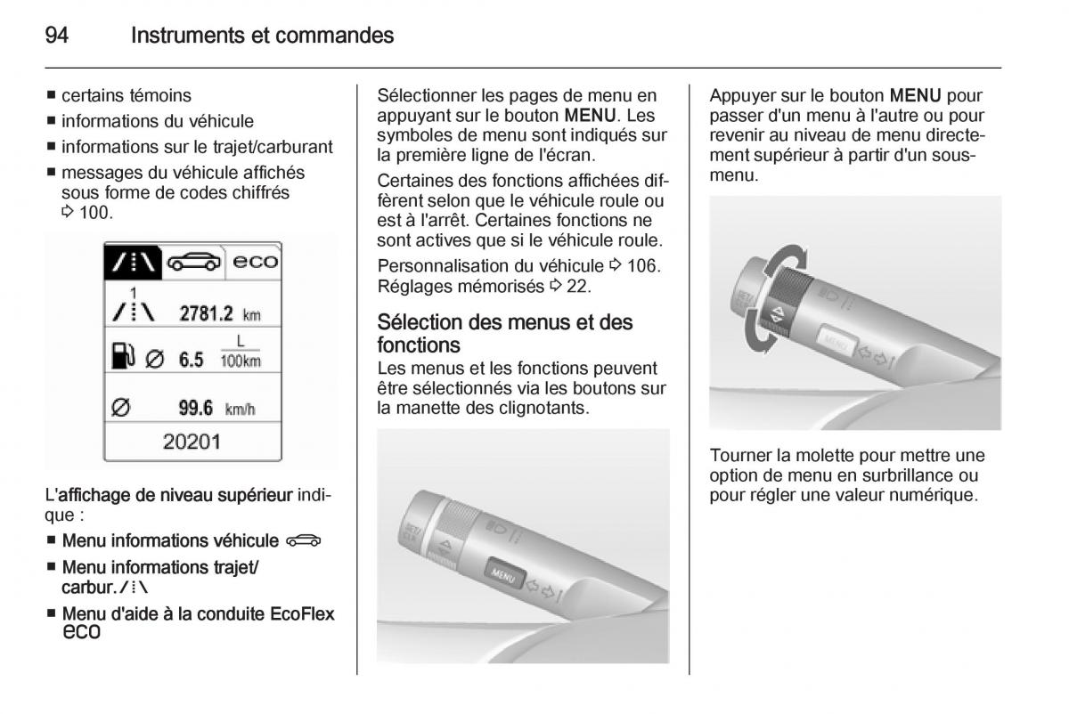 Opel Adam manuel du proprietaire / page 96