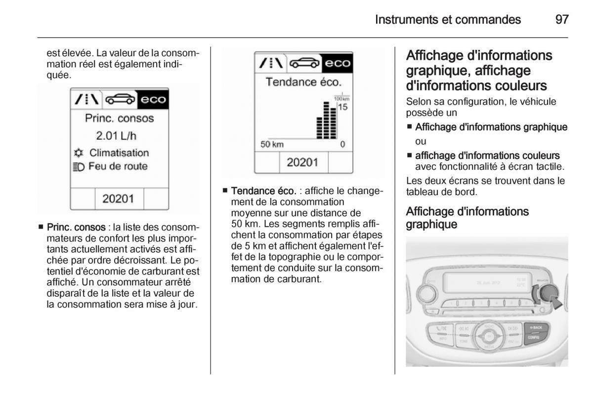 Opel Adam manuel du proprietaire / page 99