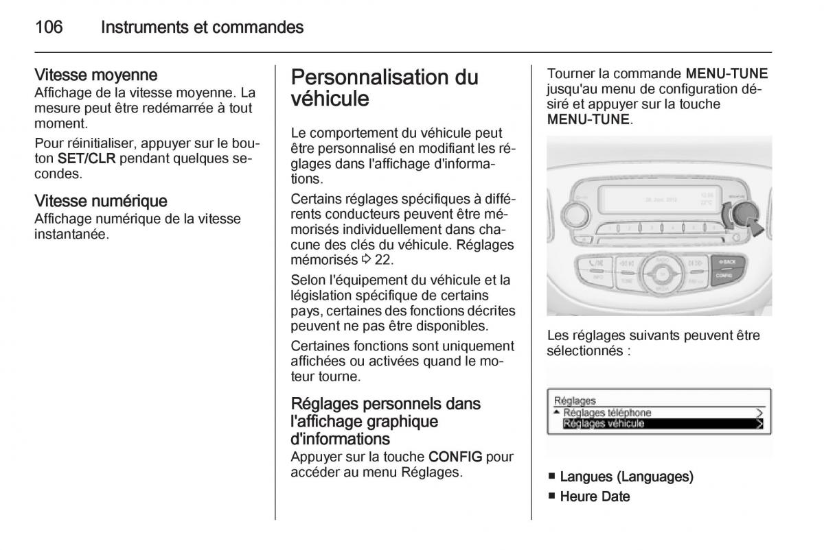 Opel Adam manuel du proprietaire / page 108